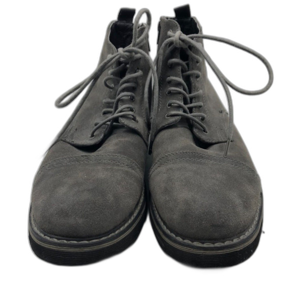 GBX Men's Gray Suede Leather Ankle Boots Cap Toe Yukka Side Zip 11M Footwear - Picture 5 of 15